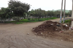 parque de esperanza - opp our Bakery School. The bit on the right is where the cafe patio is going to be.