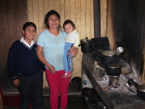 Luis Garcia Mincham's wood burner - metal table + concrete block on top. Keeps them warm all day and cooks beautifully